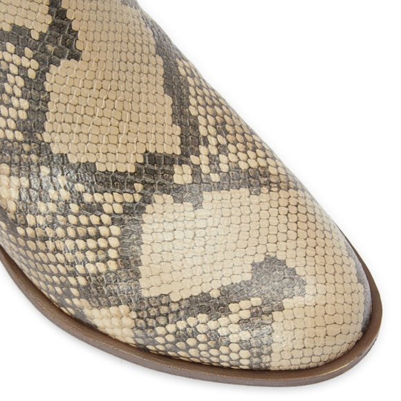 Lucky Brand Beige Snake-Embossed Bhadie Leather Bootie - Picture 5 of 5